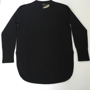 J.Crew Women's Italian Cashmere Side-Slit Tunic in Black